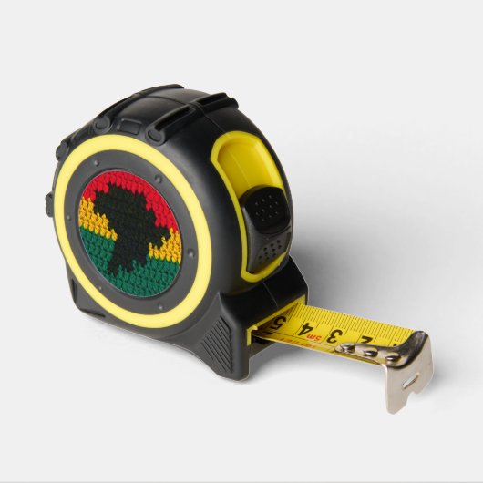 レッド金ゴールドグリーンブラックアフリカアーティザンクロシェプリント メジャー (傾斜)