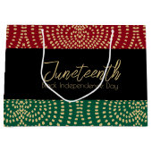 レッド金ゴールドグリーンブラックインディペンデンスデイ12月 ラージペーパーバッグ (正面)