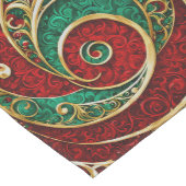 レッド金ゴールドグリーンホリデーテーブルランナー ミディアムテーブルランナー (コーナー)