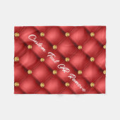 レッド金ゴールドジェムストントゥフトフリースブランケットカスタム文字 フリースブランケット (正面(横))