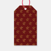 レッド金ゴールドスターズシャインブライト ギフトタグ (裏面)