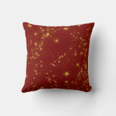 レッド金ゴールドスターズピースラブジョイタイポグラフィ引用文 クッション (裏面)