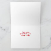 レッド金ゴールドスターズユアネームハッピーバースデーカード カード (内部)