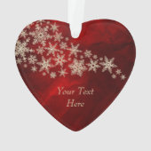 レッド金ゴールドスノーフレークダンサー オーナメント (裏面)