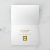 レッド金ゴールドスノーフレークビジネスホリデーグリーティングカード シーズンカード (内部)