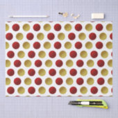 レッド金ゴールドスパークリーフェスティバルクリスマスティッシュペーパー 薄葉紙 (クラフト)