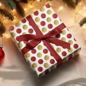 レッド金ゴールドスパークリーフェスティバルクリスマスラッピング紙 ラッピングペーパー