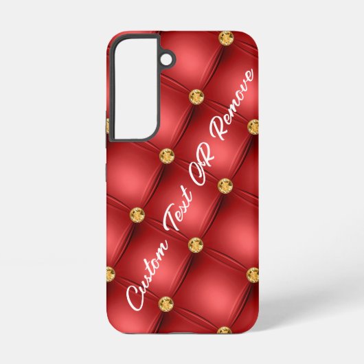 レッド金ゴールドダイヤモンドタフテカスタムッド文字あなたの名前 SAMSUNG GALAXYケース (裏面)