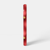 レッド金ゴールドダイヤモンドタフテカスタムッド文字あなたの名前 SAMSUNG GALAXYケース (左側面)