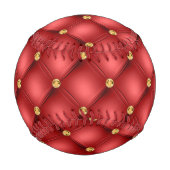 レッド金ゴールドダイヤモンドタフテッドベースボール 野球ボール (裏面)