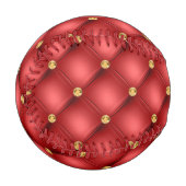 レッド金ゴールドダイヤモンドタフテッドベースボール 野球ボール (正面左)