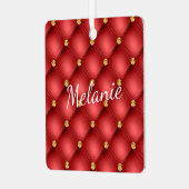 レッド金ゴールドダイヤモンド名前をカスタムするクリスマスオーナメント メタルオーナメント (正面左)