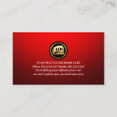 レッド金ゴールドハンドマニングツールストライプズ 名刺 (裏面)