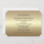 レッド金ゴールドバウズクリスマスパーティの招待状 招待状 (裏面)