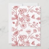 レッド金ゴールドバタフライキンセアニラカインスアニョス 招待状 (裏面)