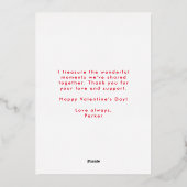 レッド金ゴールドヒップスターモノグラムハッピーバレンタインデー 箔シーズンカード (裏面)