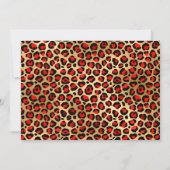 レッド金ゴールドヒョウ箔ジェムハート21歳 招待状 (裏面)