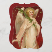 レッド金ゴールドビクトリアンクリスマスエンジェル (正面/裏面)