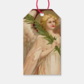レッド金ゴールドビクトリアンクリスマスエンジェル ギフトタグ (正面)
