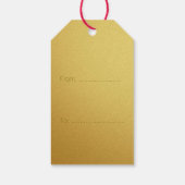 レッド金ゴールドピグ中国のペーパーカット2019年新年Gラベル ギフトタグ (裏面)