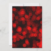 レッド金ゴールドフェイクグリッターライトスウィート15キンセアニェラ 招待状 (裏面)