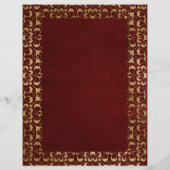 レッド金ゴールドフェイクレザースクラップブックカードストック (裏面)