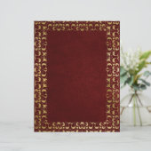 レッド金ゴールドフェイクレザースクラップブックカードストック (スタンド正面)