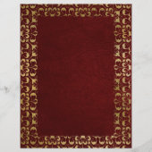 レッド金ゴールドフェイクレザースクラップブックカードストック (正面)