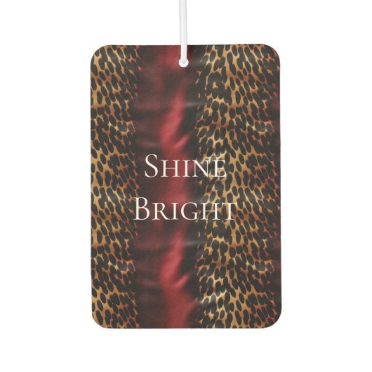 レッド金ゴールドフェイク南西女性のカーボーイ牛革 カーエアーフレッシュナー (正面)