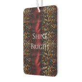 レッド金ゴールドフェイク南西女性のカーボーイ牛革 カーエアーフレッシュナー (左)