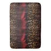 レッド金ゴールドフェイク南西女性のカーボーイ牛革 バスマット (正面縦)