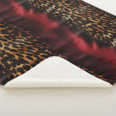 レッド金ゴールドフェイク女性のカーボーイ南西コーヒド シェルパブランケット (3/4)