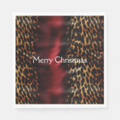 レッド金ゴールドフェイク女性のカーボーイ南西コーヒド スタンダードランチョンナプキン (正面)