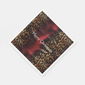 レッド金ゴールドフェイク女性のカーボーイ南西コーヒド スタンダードランチョンナプキン (角)