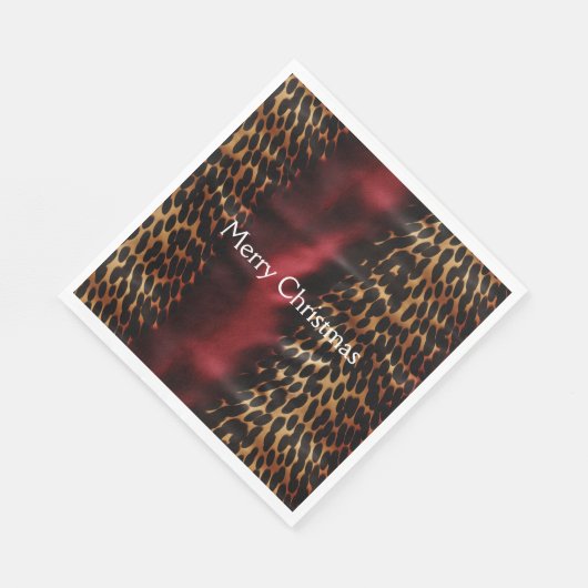 レッド金ゴールドフェイク女性のカーボーイ南西コーヒド スタンダードランチョンナプキン (角)