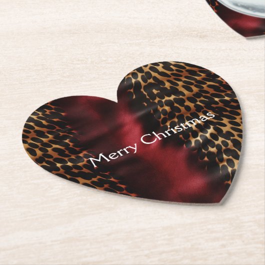 レッド金ゴールドフェイク女性のカーボーイ南西コーヒド ペーパーコースター (アングル)