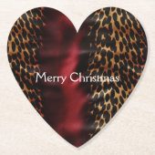 レッド金ゴールドフェイク女性のカーボーイ南西コーヒド ペーパーコースター (正面)