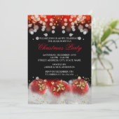 レッド金ゴールドフェスティバルボーブルクリスマスホリデーパーティー 招待状 (スタンド正面)