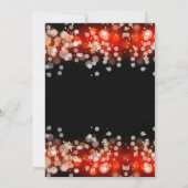 レッド金ゴールドフェスティバルボーブルクリスマスホリデーパーティー 招待状 (裏面)