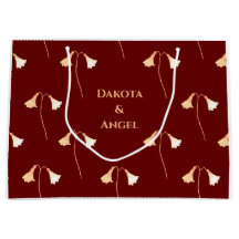 レッド金ゴールドフラワーカップルのロマンチック