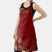 レッド金ゴールドフローラホリデーエプロン エプロン (インサイチュ)