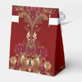 レッド金ゴールドフローラホリデーギフトボックス フェイバーボックス (裏面サイド)