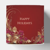 レッド金ゴールドフローラホリデーギフトボックス フェイバーボックス (上部)