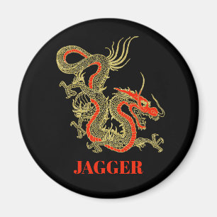 レッド金ゴールドブラックファンタジー中国のドラゴン マグネット