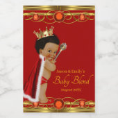 レッド金ゴールドプリンスミニワインボトルラベル ワインラベル (シングルラベル)