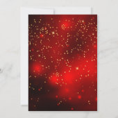 レッド金ゴールドベルズボーブルスクリスマスホリデーパーティー 招待状 (裏面)