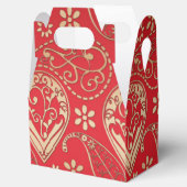 レッド金ゴールドペイズリーバンダナパターン フェイバーボックス (オープン)