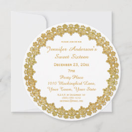 レッド金ゴールドホリデイSweet sixteen 招待状