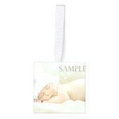 レッド金ゴールドホリデーブラブス写真テンプレート キューブオーナメント (正面)