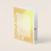 レッド金ゴールドホリーフォイルクリスチャンクリスマスカード 箔カード (正面)